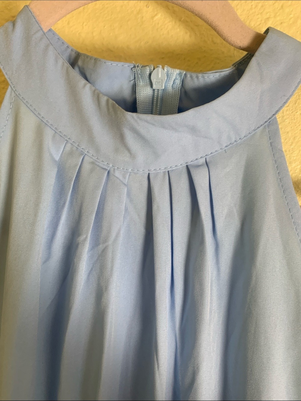 NWOT Light Blue Halter Maxi Dress, Size L - Picture 3 of 6